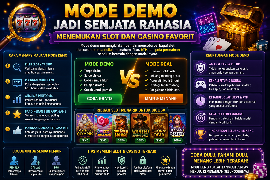 Mode Demo Jadi Senjata Rahasia Menemukan Slot dan Casino Favorit